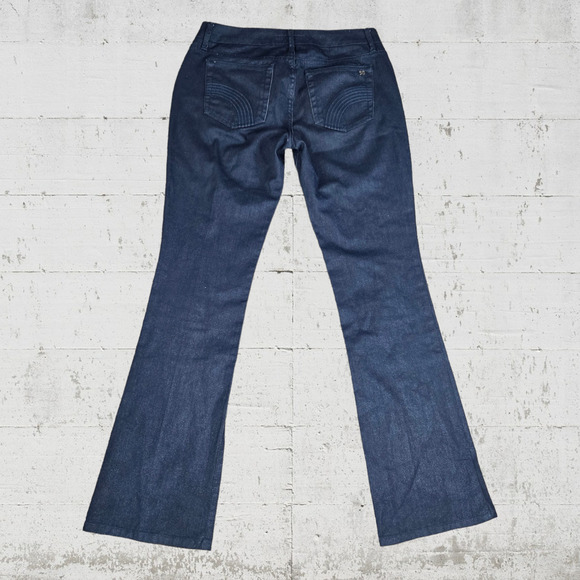 Joes Jeans Dark Wash Bootcut Flare Mid Rise Honey Sparkly Glitter Jeans Size 29 - Picture 6 of 6